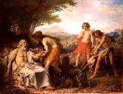 Lepic Ludovic Napoleon Homere dans lile de Scyros oil